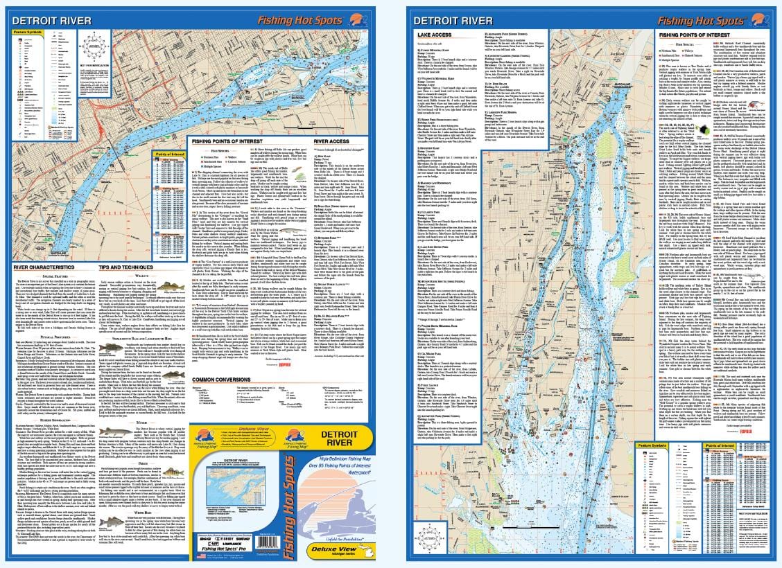 Detroit river mapě