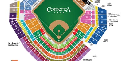 Mapa comerica park