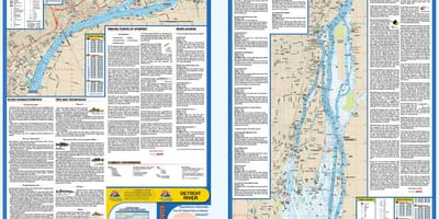 Detroit river mapě