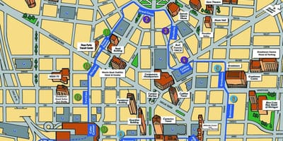 Lidé mover Detroitu mapě
