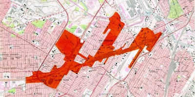 Mapa Detroit solný důl